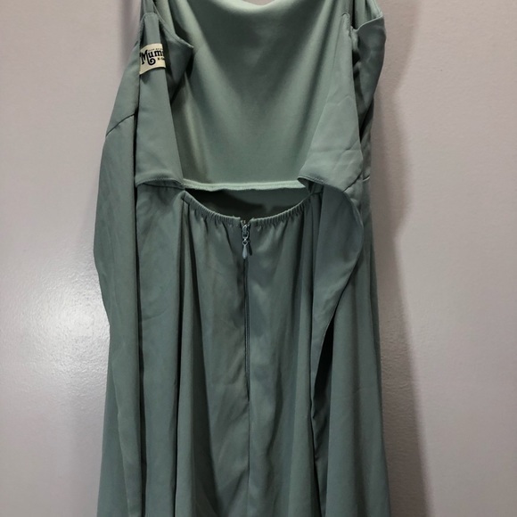 Show Me Your MuMu Women’s Deep Sage Chiffon Lauren Tie Maxi Dress - Picture 16 of 16